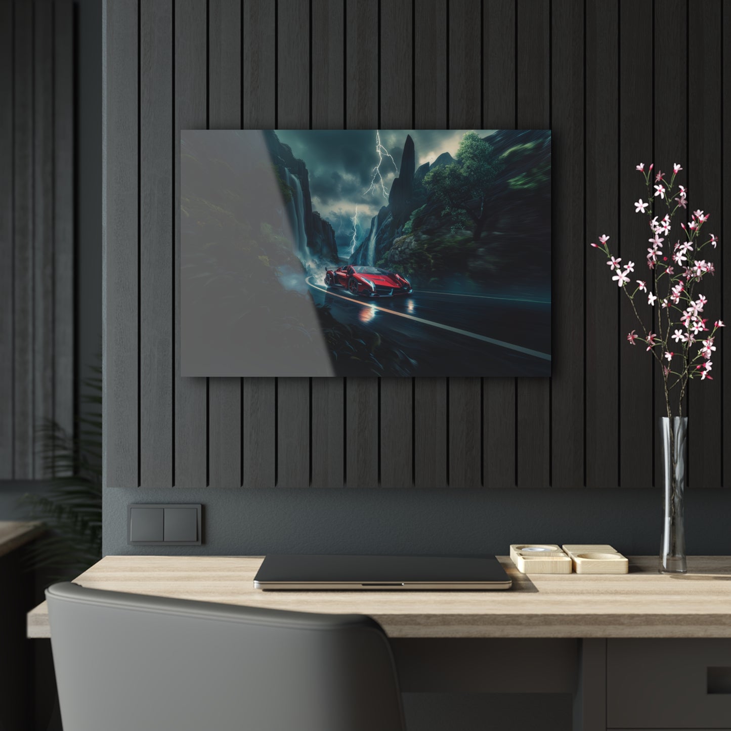 Lamborghini Veneno Roadster- Mounted Acrylic Wall Art