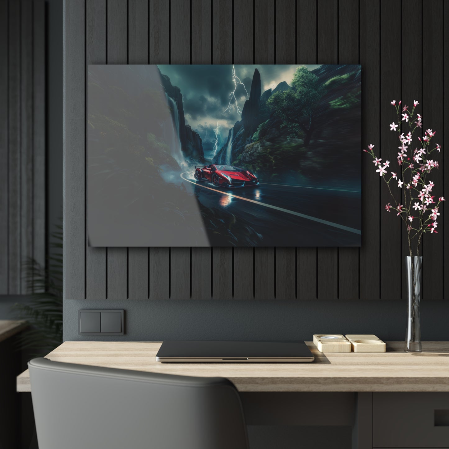 Lamborghini Veneno Roadster- Mounted Acrylic Wall Art