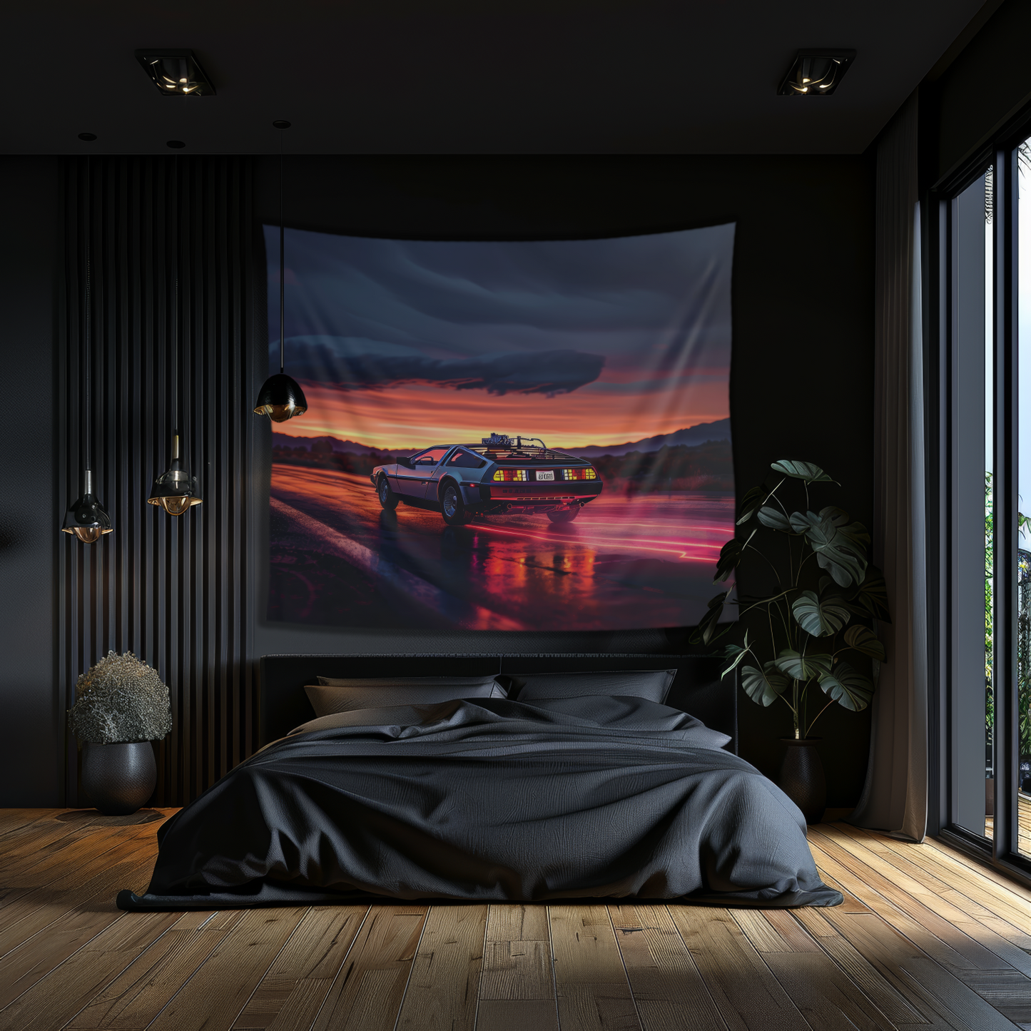 DMC DeLorean- Wall Art Tapestry