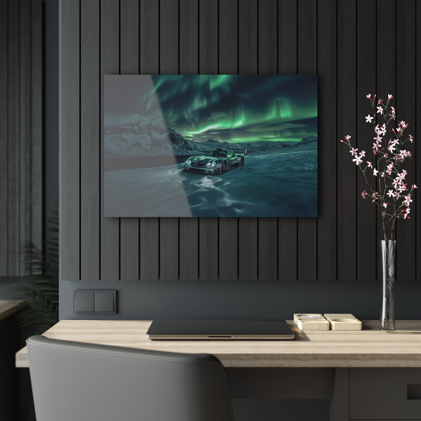 Mercedes CLK- Mounted Acrylic Wall Art